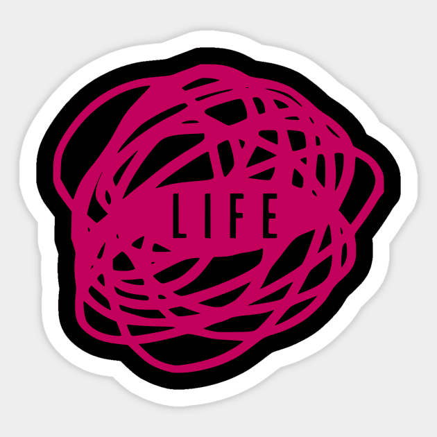 Life is a Mess PINK Sticker by prettyinpunk